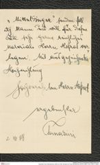 Nachlass Franz Steindachner, Brief von Otto Tomasini an Franz Steindachner (02.08.1908), Inv.Nr. 546.01, Seite 3